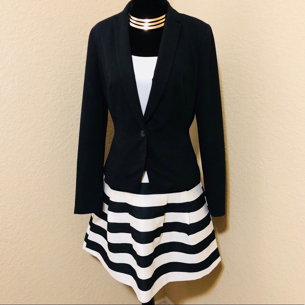 Black & White Striped Skirt